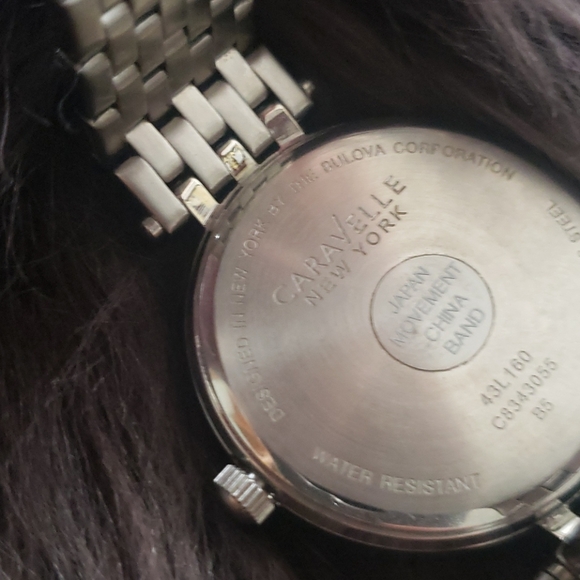 NIB Caravelle by Bulova silver toned crystal watch main image 8